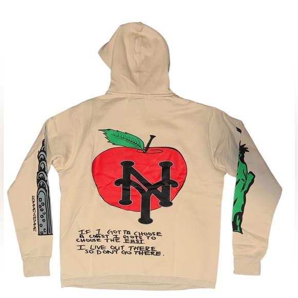 🌴🍎 NWT! Homme+Femme California to NYC Hoodie - Picture 8 of 16